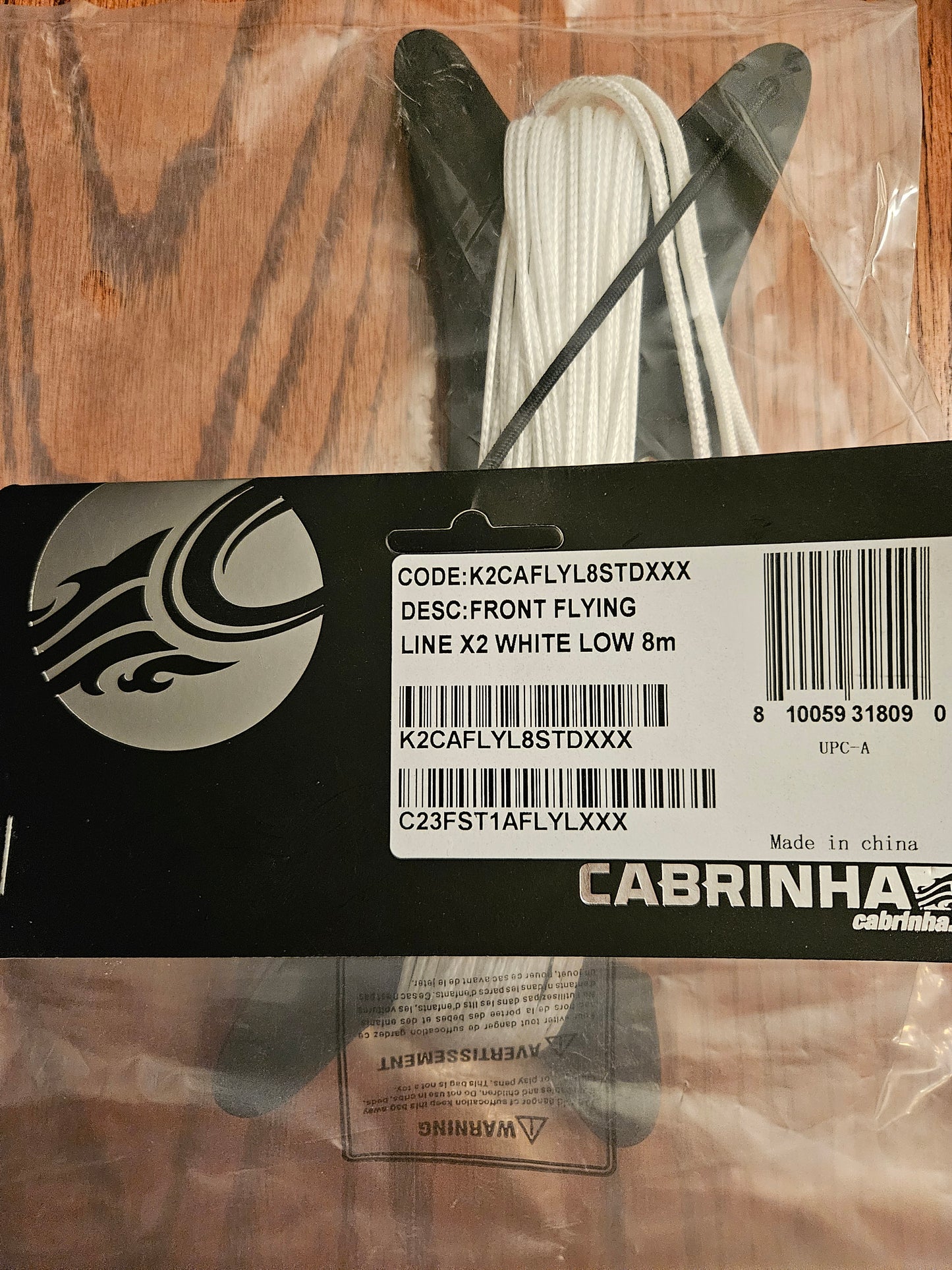 Cabrinha Front Flying Lines Lower section 1X bars & kites 8m NEW