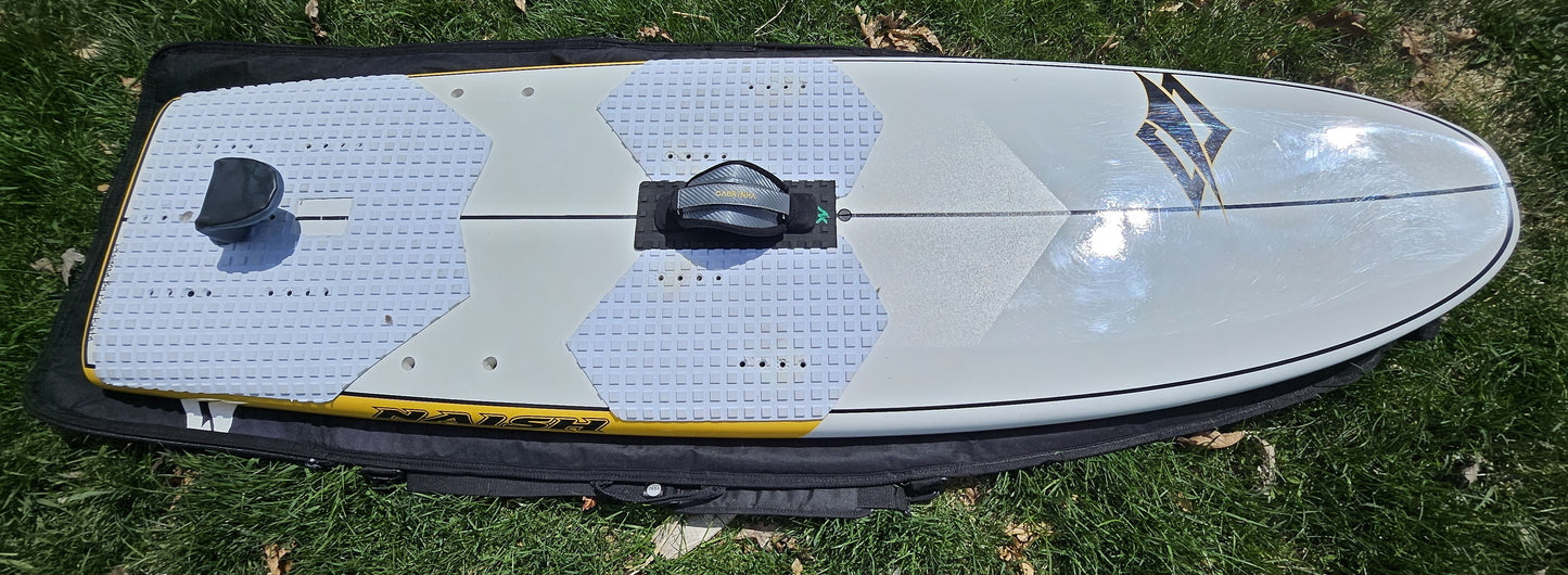 Naish Venturi Race Board with Wizard Hat Carbon Hydrofoil Plate Mount