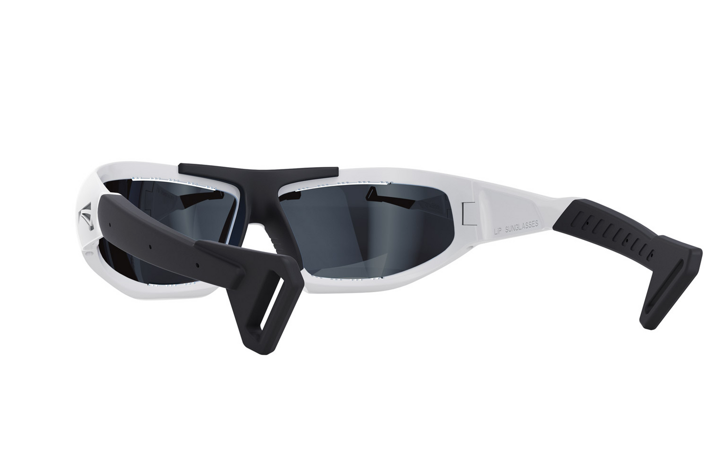 Lip Surge Ice Blue Polarized Sunglasses Gloss White Frames