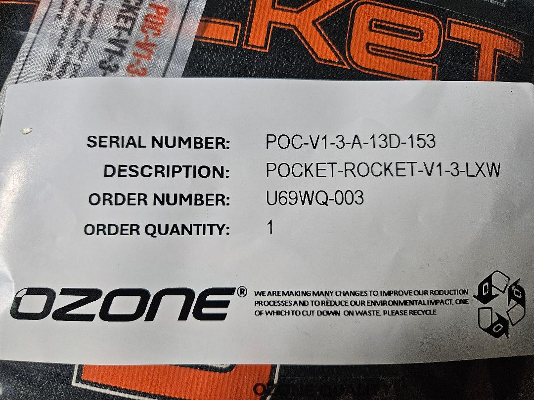 Ozone Pocket Rocket Parawing Blue 3.0m