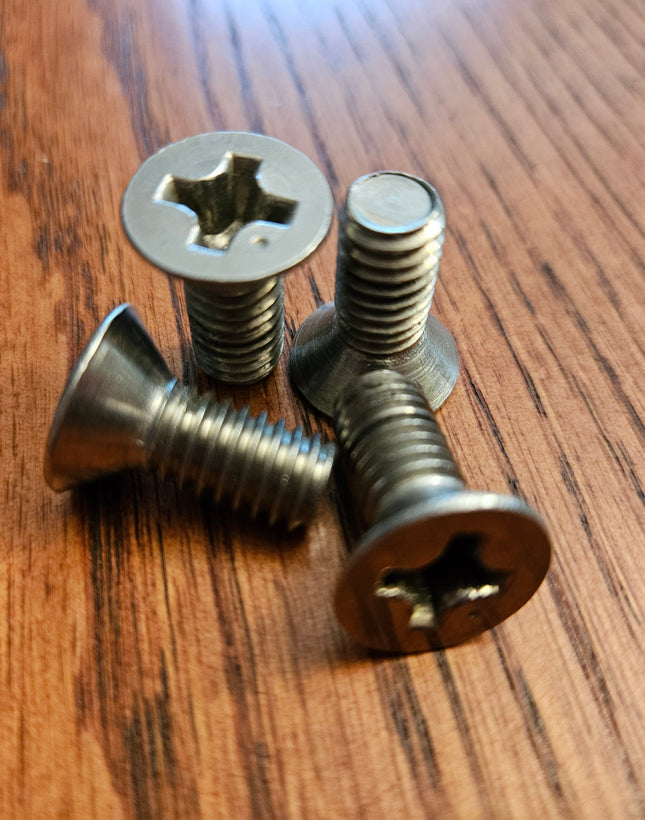 Stainless Steel Phillips Head M8 x 20mm Hydrofoil Bolts set of Four