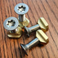 M8 Brass Hydrofoil Track T-Nuts and Stainless Steel M8 x 25mm Torx Mounting Bolts- Set