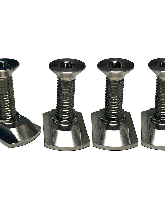 Foilite - M6 Titanium Hydrofoil Hardware Set - 4 Track Nuts and 4 M6 Bolts
