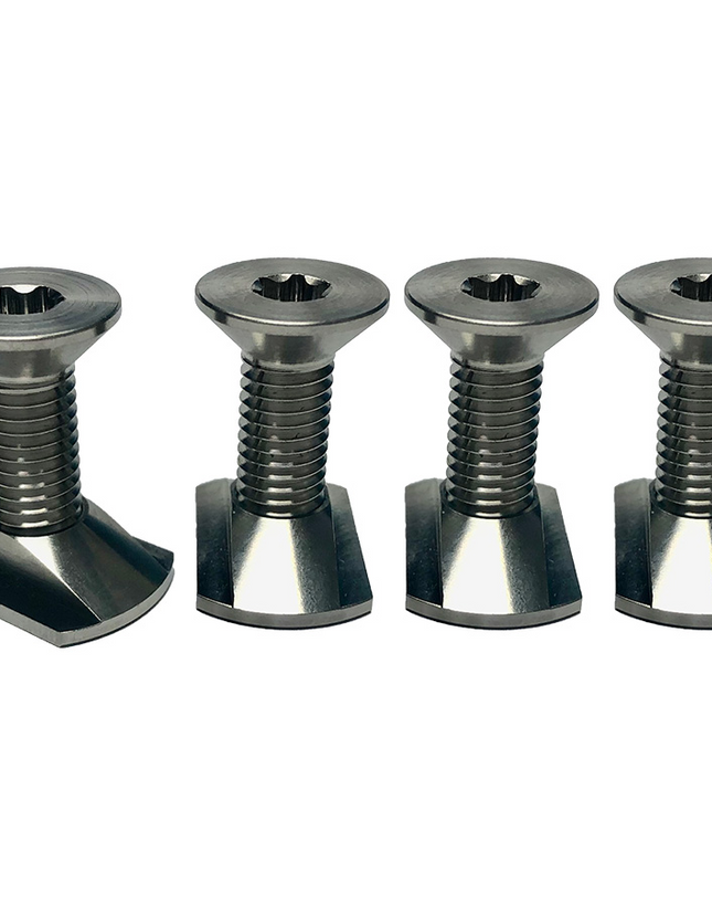 Foilite - M8 Titanium Hydrofoil Hardware Set - 4 Track Nuts and 4 M8 Bolts