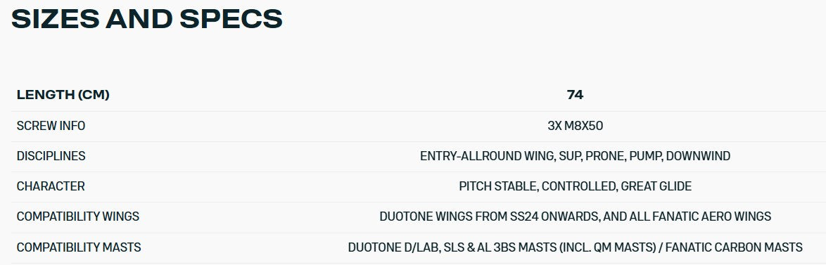 Duotone Aero Aluminum Fuselage