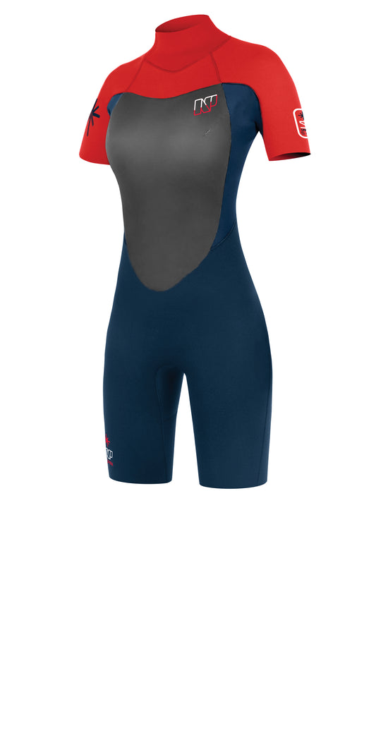 Neil Pryde Spark Womens Shorty 2-2 Wetsuit red/blue