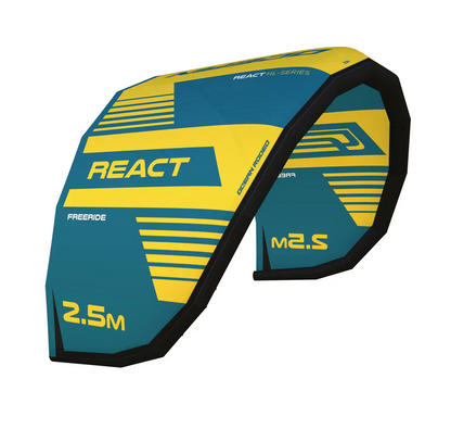 Ocean Rodeo React 2.5m Trainer Kite with bar, lines, and harness