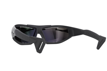 Lip Surge Blue/Green Polarized Sunglasses Matte Black Frames