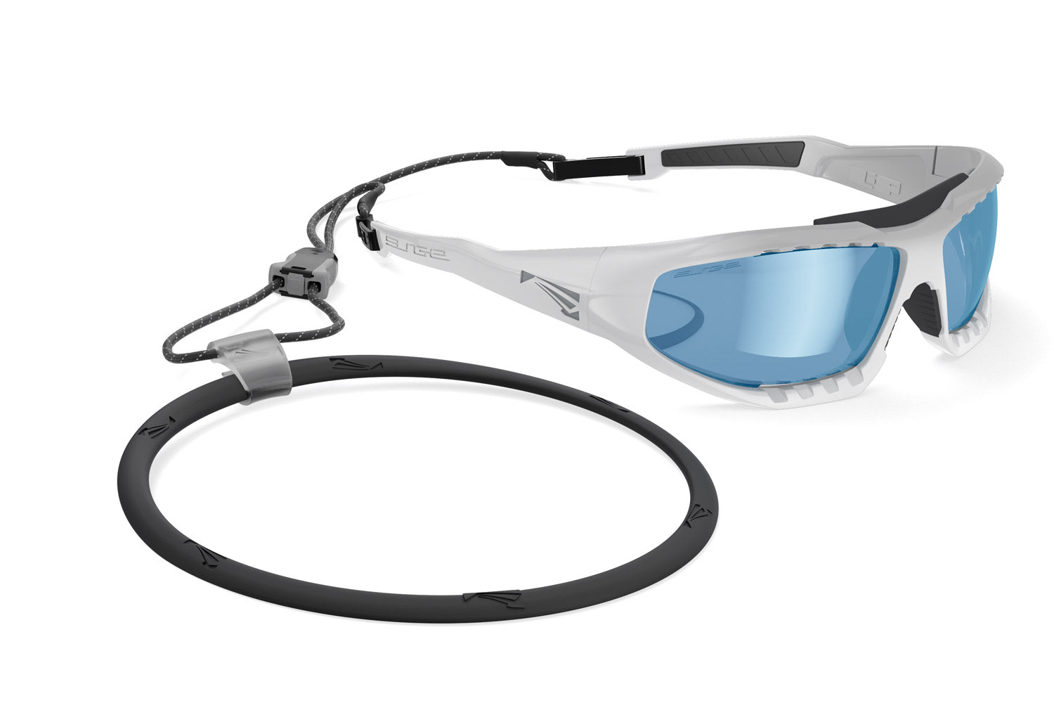 Lip Surge Aero Polarized Sunglasses White Frames with Ice Blue Lenses