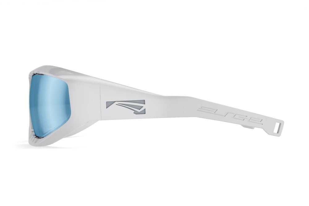 Lip Surge Aero Polarized Sunglasses White Frames with Ice Blue Lenses