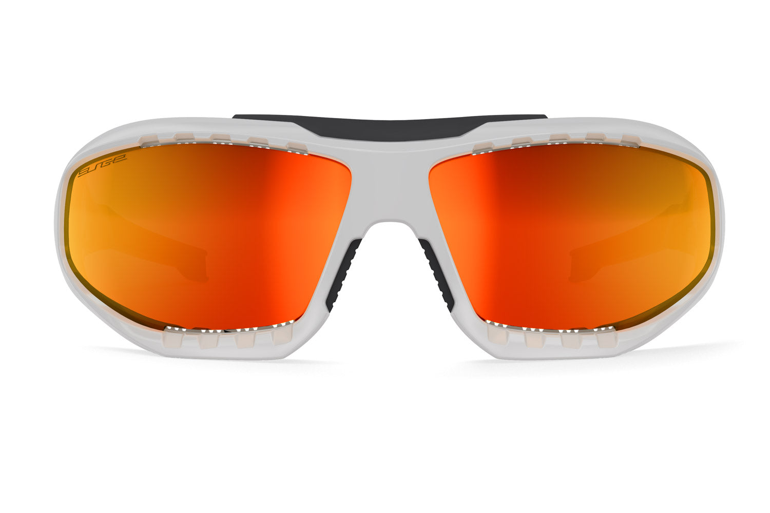 Lip Surge Aero Polarized Sunglasses White Frames with Red Lenses