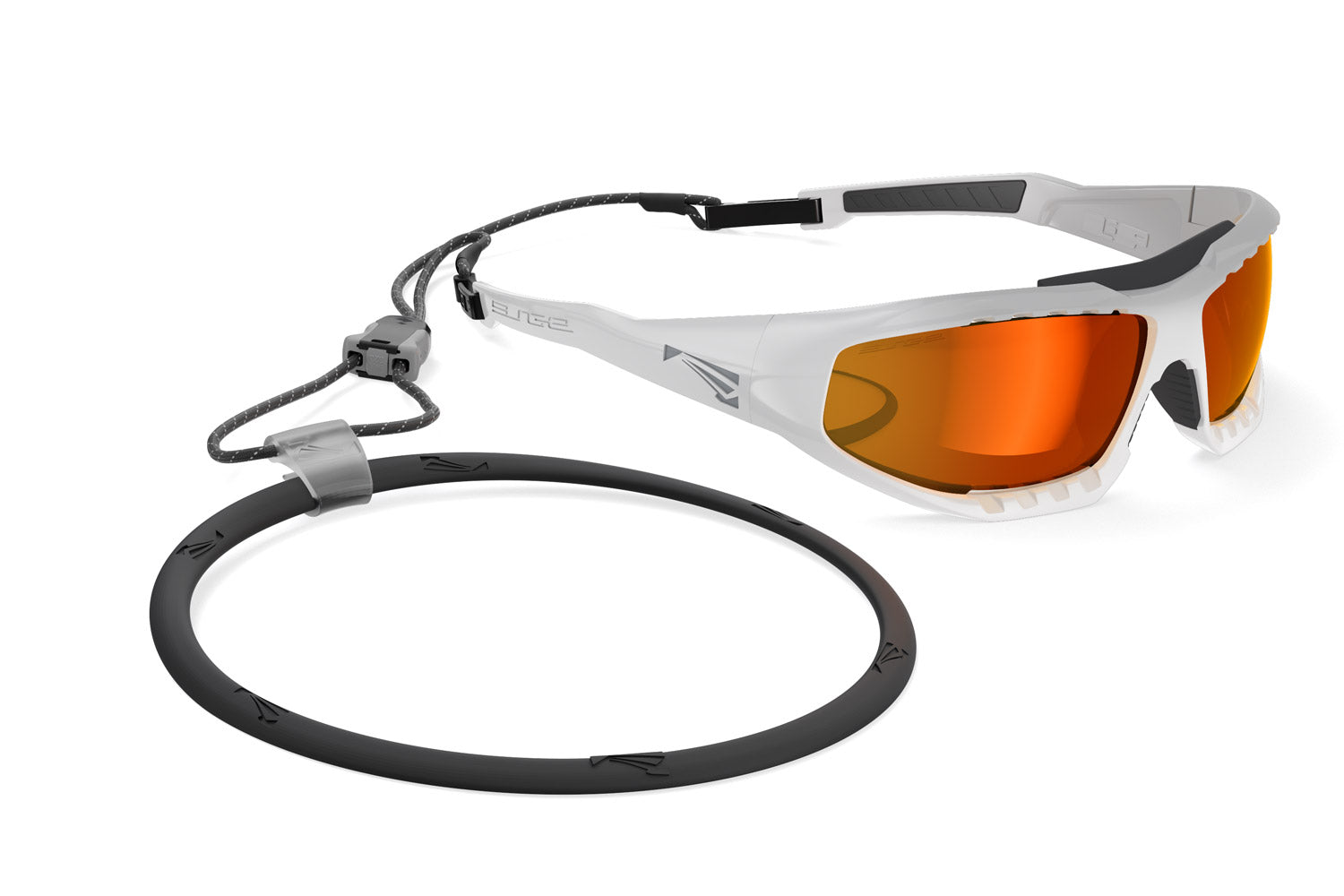 Lip Surge Aero Polarized Sunglasses White Frames with Red Lenses