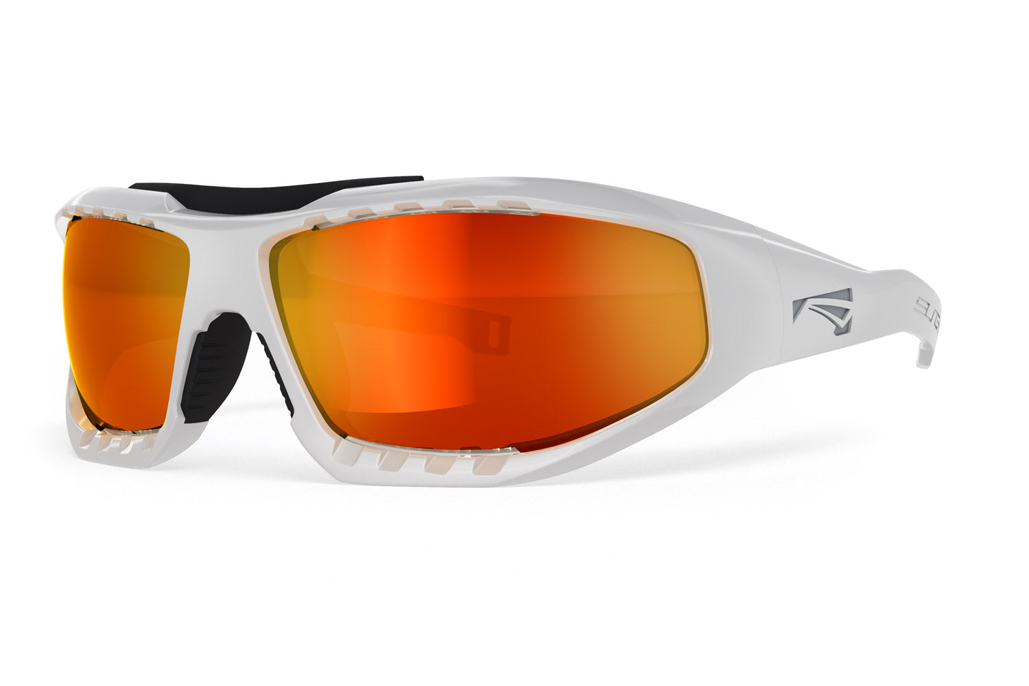 Lip Surge Aero Polarized Sunglasses White Frames with Red Lenses