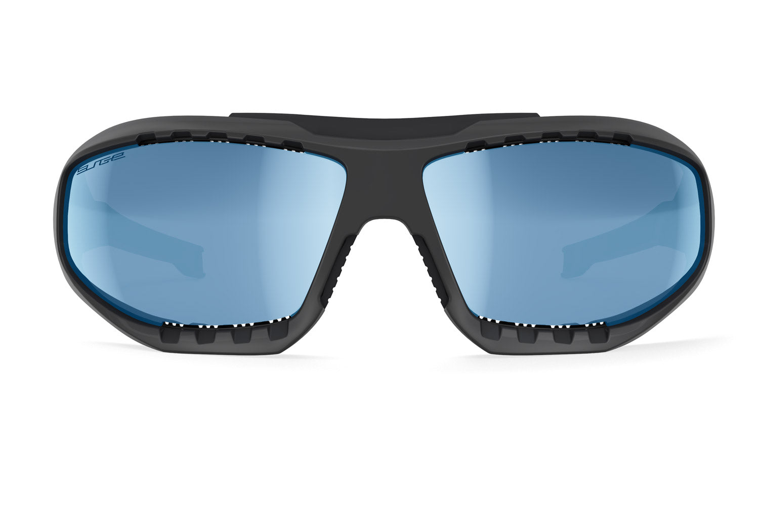 Lip Surge Aero Polarized Sunglasses Matte Black Frames with Ice Blue Lenses