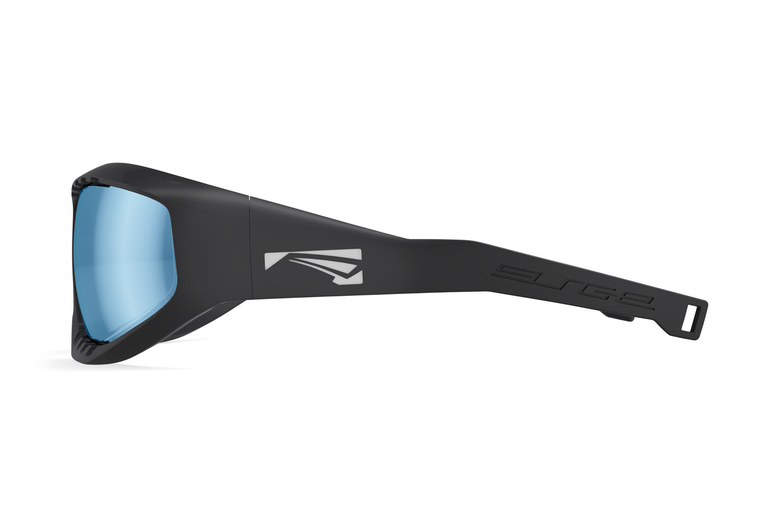 Lip Surge Aero Polarized Sunglasses Matte Black Frames with Ice Blue Lenses