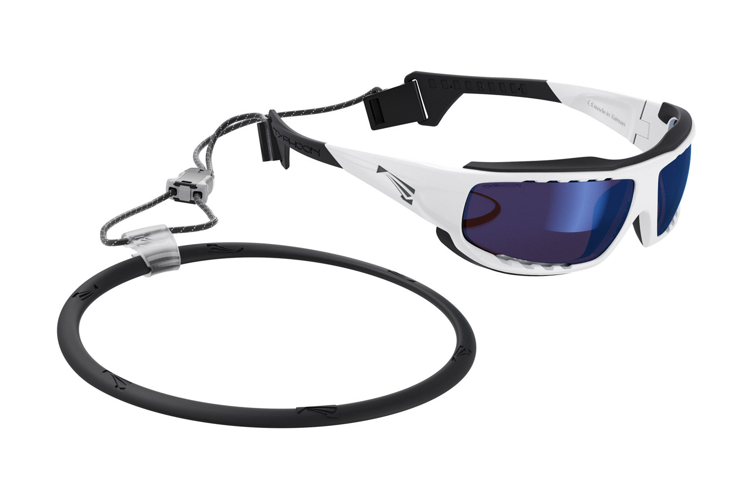 Lip Typhoon Polarized Sunglasses White Frames with Zeiss Pacific Blue Lenses