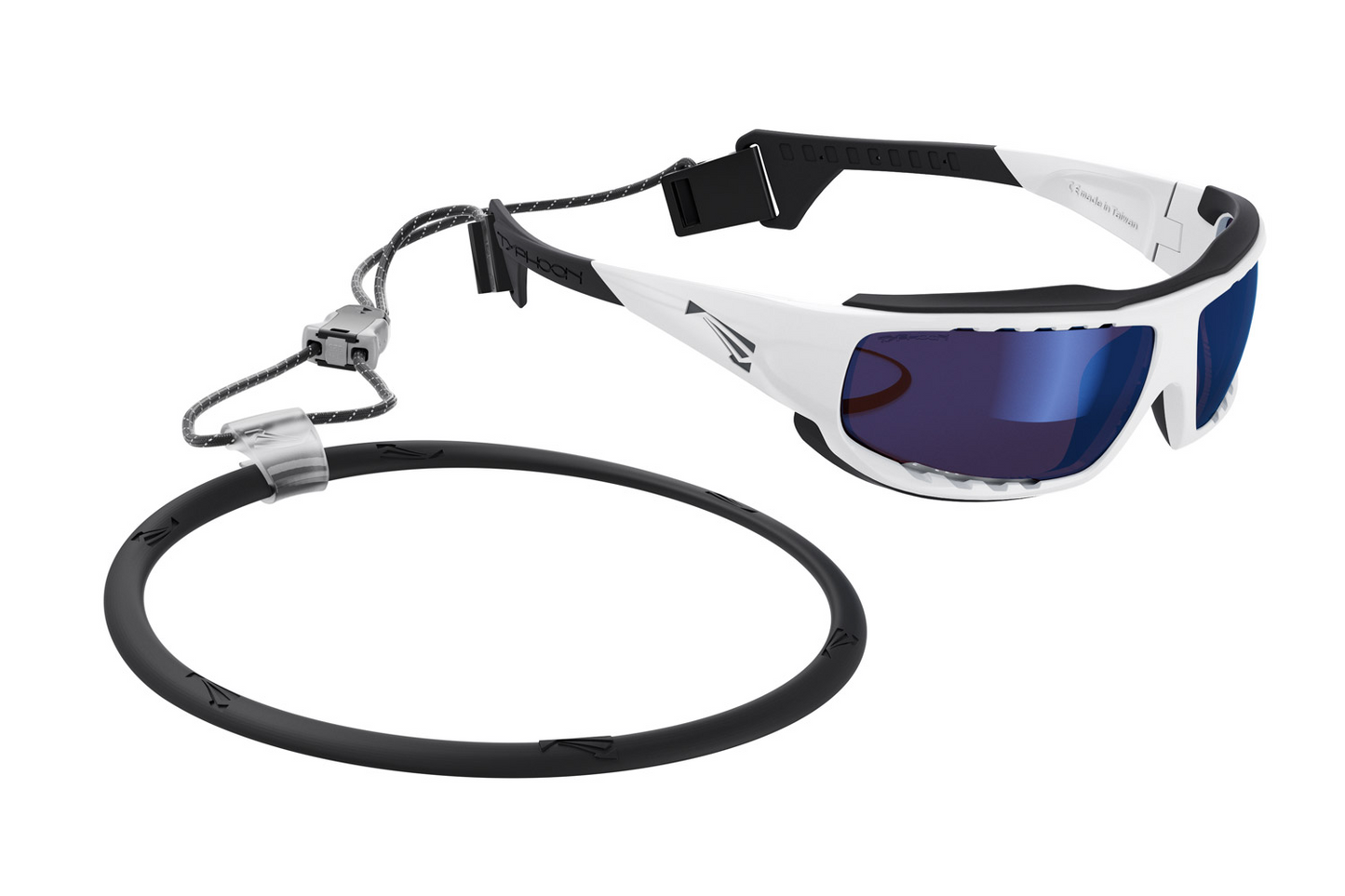 Lip Typhoon Polarized Sunglasses with Zeiss Lenses Pacific Blue & Gloss White Frames