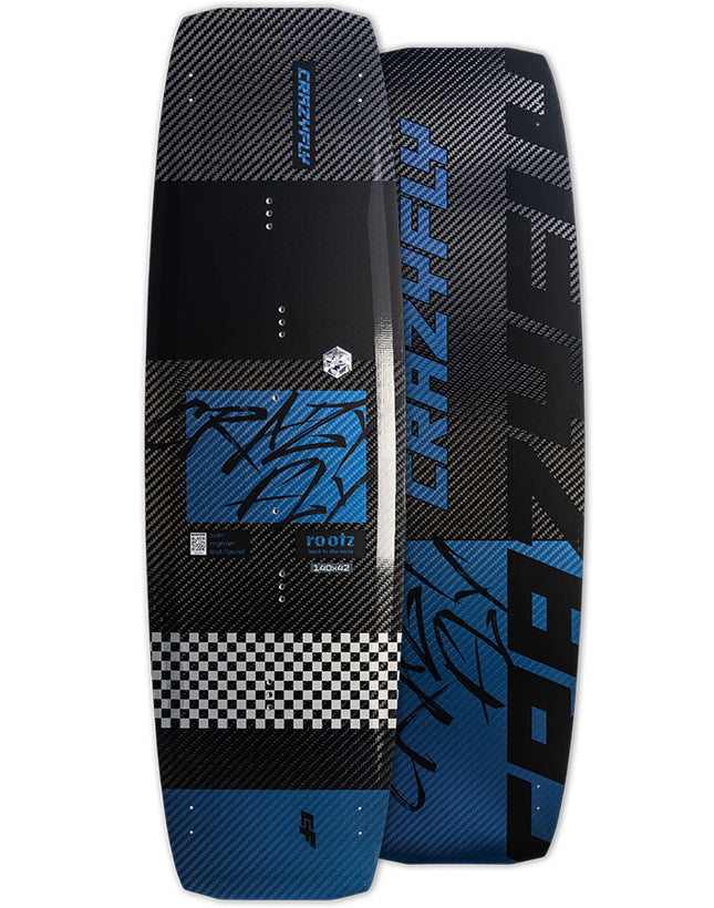 2026 Crazyfly Rootz Carbon Fiber Twin Tip Kiteboard