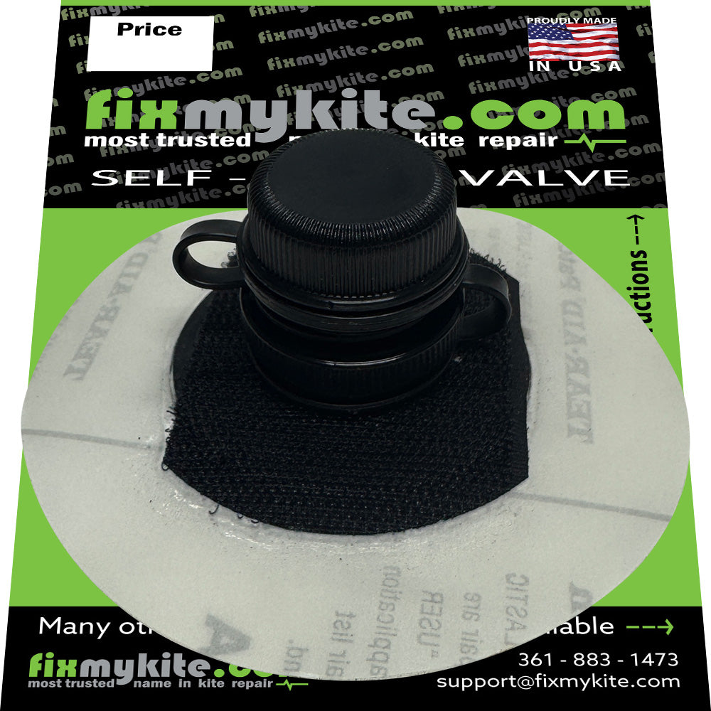 Cabrinha Low Profile MEGA Air Lock Valve & Assembly 2014 kites & Newer with Velcro