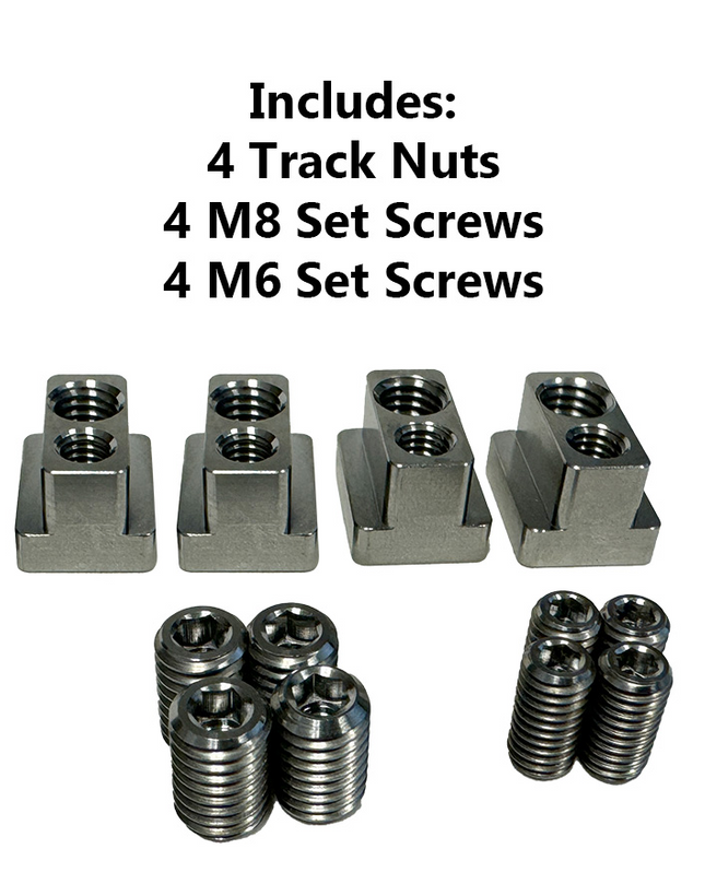Foilite - Titanium Hydrofoil Track Lock Universal Track Nut - Set of 4
