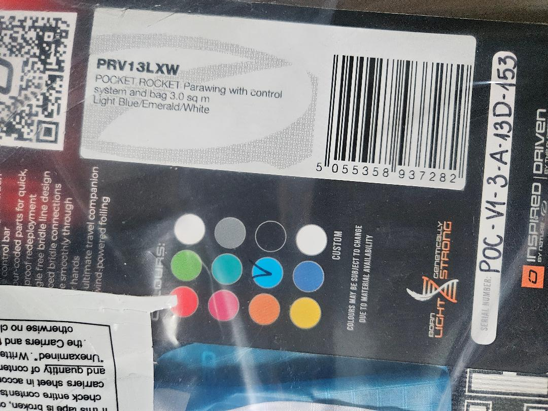 Ozone Pocket Rocket Parawing Blue 3.0m
