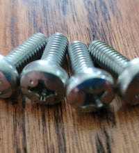 Twin Tip Kiteboard Fin Bolts set of Four M6 x 16mm Stainless Steel