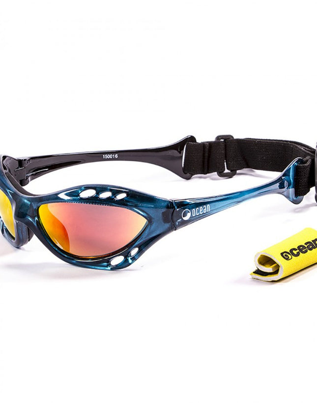 Ocean Sunglasses Cumbuco Translucent Blue frames w/polorized Revo lens