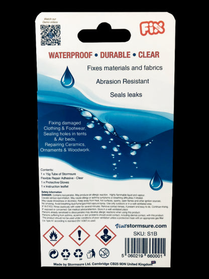 Clear Stormsure Flexible Repair Adhesive 15g