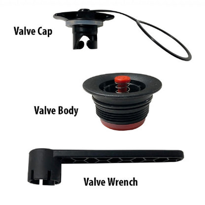 SUP & Kite Valve Core ,Cap, & wrench Halkey-Roberts design